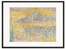 Gerahmter Kunstdruck Blick auf den Mont-Saint-Michel im Morgenlicht