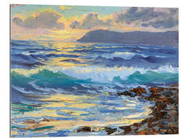 Gallery print Breaking Waves at Sunset