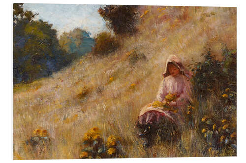 Foam board print Girls in the Summer Meadow