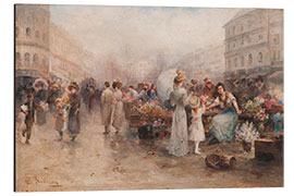 Print på aluminium Flower Market, 1890