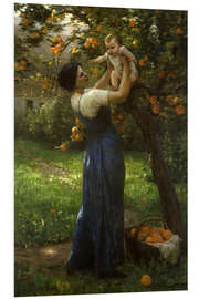 Foam board print Mother and Child in an Orange Grove