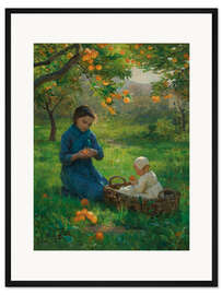 Gerahmter Kunstdruck Unter dem Orangenbaum