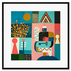 Gerahmter Kunstdruck Climbing The Molecular Mountain, 2023