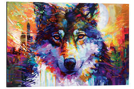 Magnettafel Wolfs Reise Führt in die Stadt