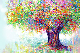 Magnettafel Der Baum der Endlosen Freude