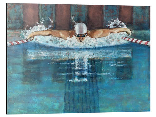 Aluminium print Dolphin Swimmer