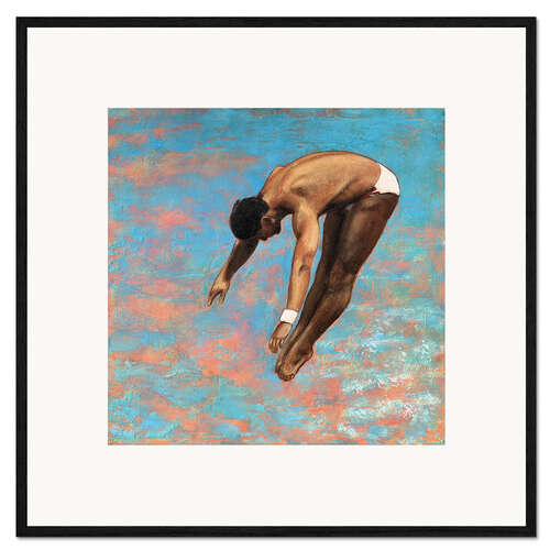Framed art print Diver With Wristband