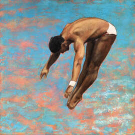 Magnettafel Turmspringer