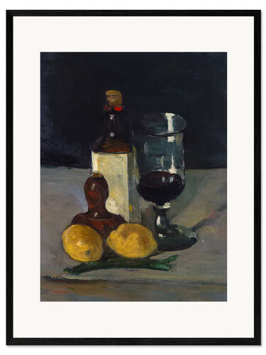 Gerahmter Kunstdruck Zitronen & Wein