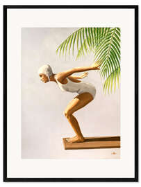 Ingelijste kunstdruk Ready to Jump III