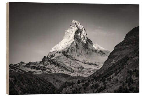 Wood print Matterhorn