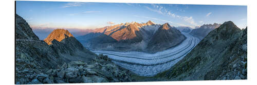 Aluminium print Aletsch Glacier at Sunrise