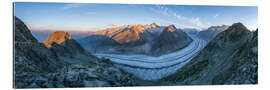 Cuadro de plexi-alu Aletsch Glacier at Sunrise