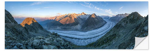 Wandsticker Aletschgletscher bei Sonnenaufgang