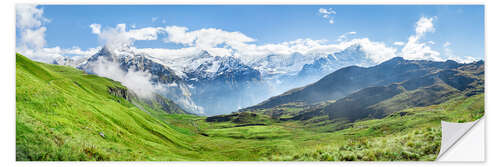 Sticker mural Mountain Panorama in the Swiss Alps Near Grindelwald