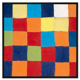 Gerahmter Kunstdruck Farbenkarte, 1930