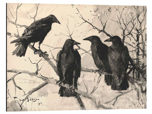 Aluminium print The Crows