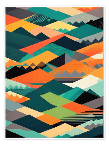 Plakat Mountain Design Pattern