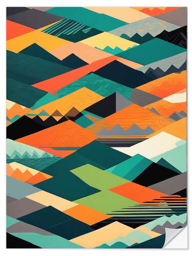 Muursticker Mountain Design Pattern