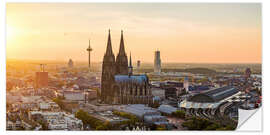 Selvklebende plakat Cologne Cityscape