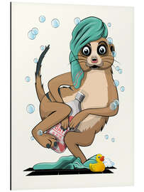 Magnettafel Erdmännchen im Badezimmer