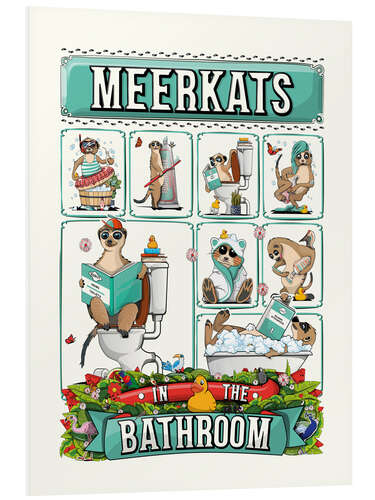 Obraz na PCV Meerkats in the Bathroom