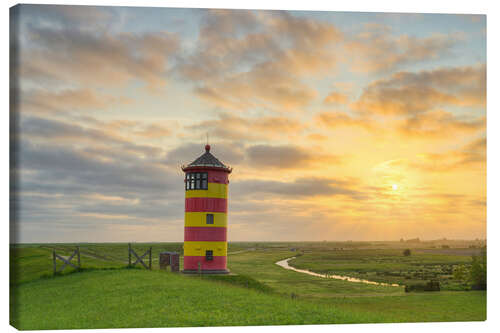 Canvastavla Pilsum Lighthouse at Sunrise