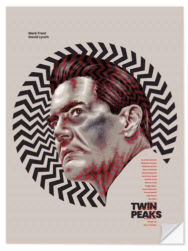 Selvklebende plakat Twin Peaks