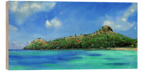 Hout print Pigeon Island, 2022
