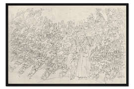 Gerahmter Kunstdruck Divina Commedia, Canto 28, Dante und Beatrice