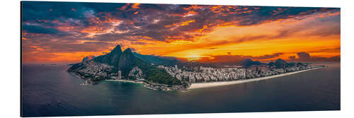 Aluminium print Red Clouds over Rio