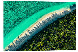 Acrylglas print Aerial View of Coral Reef, Australia