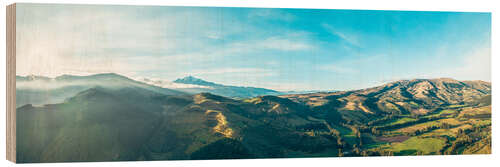 Tableau en bois Mountain Landscape in Imbabura, Ecuador