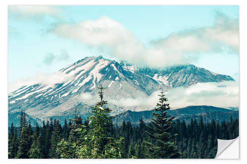 Selvklebende plakat Mount St. Helens, Washington