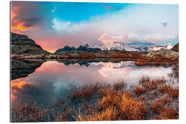 Gallery print Sunset Behind Monte Disgrazia