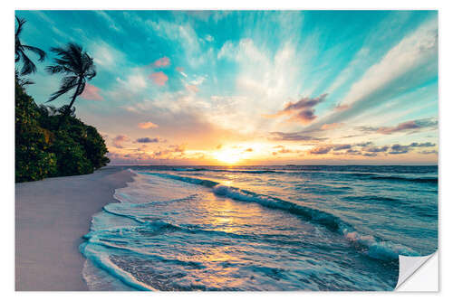 Selvklebende plakat Huvadhu Atoll, Maldives