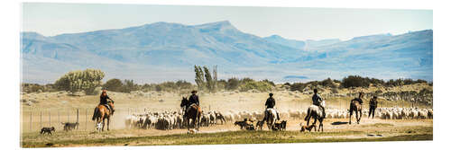 Acrylic print Gauchos, Patagonia