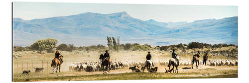 Tableau en plexi-alu Gauchos, Patagonia