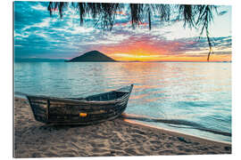 Tableau en plexi-alu Boat on the Desert Island