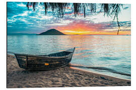 Magnettafel Boot auf der einsamen Insel