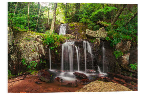 Hartschaumbild Wasserfall in den Blue Ridge Mountains