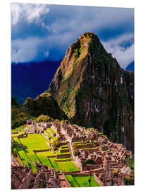 Foam board print View of Machu Picchu