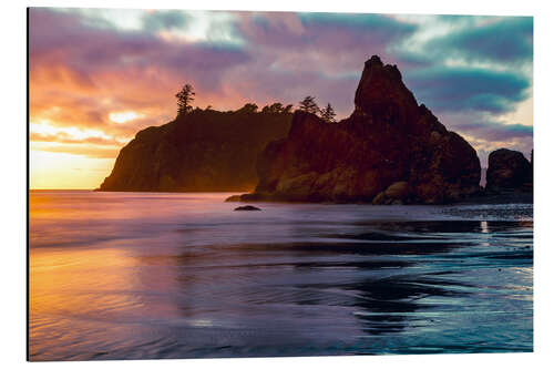 Aluminium print Ruby Beach, Washington