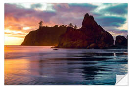 Selvklebende plakat Ruby Beach, Washington