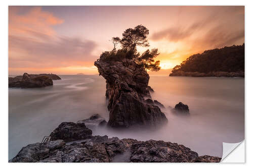 Naklejka na ścianę Cliffs in Lerici, Le Cinque Terre