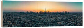 Quadro de madeira Dubai Skyline