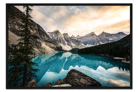 Gerahmter Kunstdruck Moraine Lake im Banff Nationalpark, Alberta