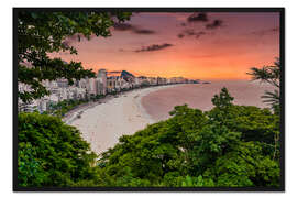 Gerahmter Kunstdruck Dämmerung in Rio