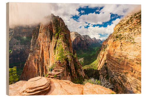 Wood print Zion National Park, Utah