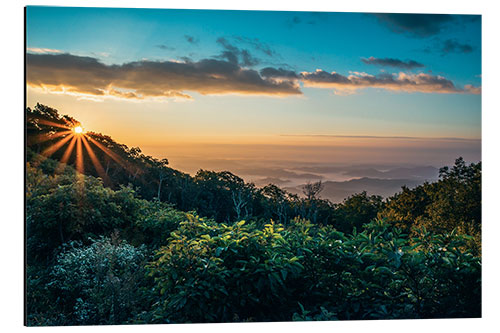 Tableau en aluminium Blue Ridge Mountains, North Carolina